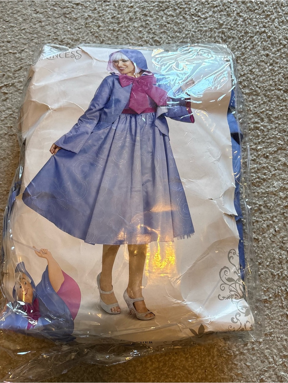 Disney Fairy Godmother Deluxe Adult Costume Large Blue Halloween World Land